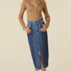Daisy Patchwork Denim Skirt