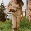 Foxglove Embroidered Boilersuit
