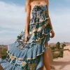 Full Bloom Ruffle Soirée Dress