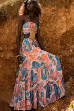 Patria Pia Tiered Maxi Skirt