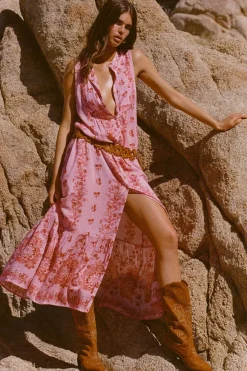 Rebel Spirit Button Through Maxi Dress